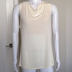 Cream Cowl Neck Top